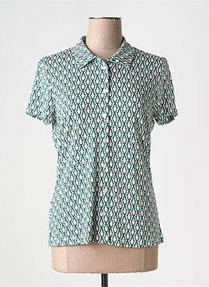 Polo stretch manches courtes vert SURKANA femme