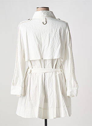 Robe courte manches longues manches longues blanc TRICOT CHIC femme