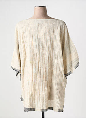 Blouse col v manches courtes gris OZAI N KU femme