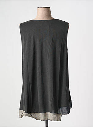 Top coupe fluide sans manche noir OZAI N KU femme
