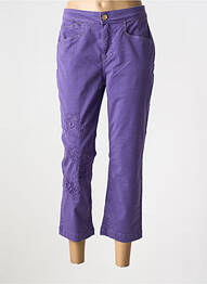 Pantalon 7/8 stretch taille normale violet ELISA CAVALETTI femme
