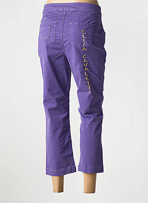 Pantalon 7/8 stretch taille normale violet ELISA CAVALETTI femme