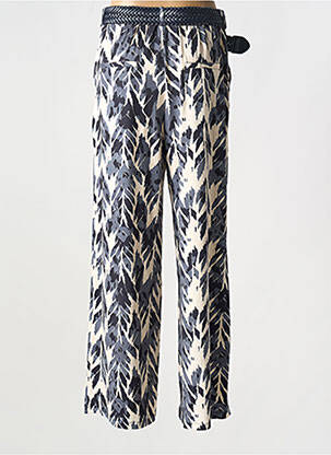 Pantalon droit stretch taille normale bleu K-DESIGN femme