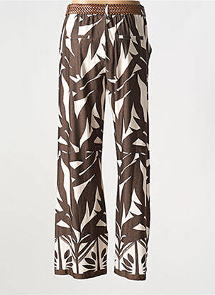Pantalon droit stretch taille normale marron K-DESIGN femme