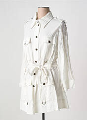 Robe courte blanc TRICOT CHIC pour femme seconde vue