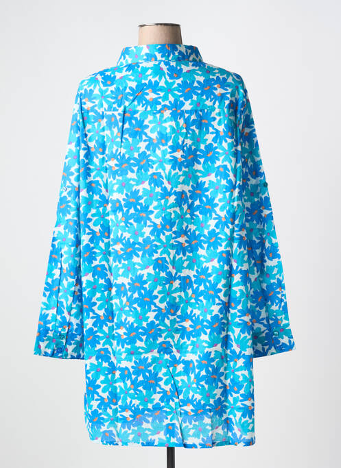 Tunique manches longues col chemisier bleu L'ATELIER D'ANNA femme
