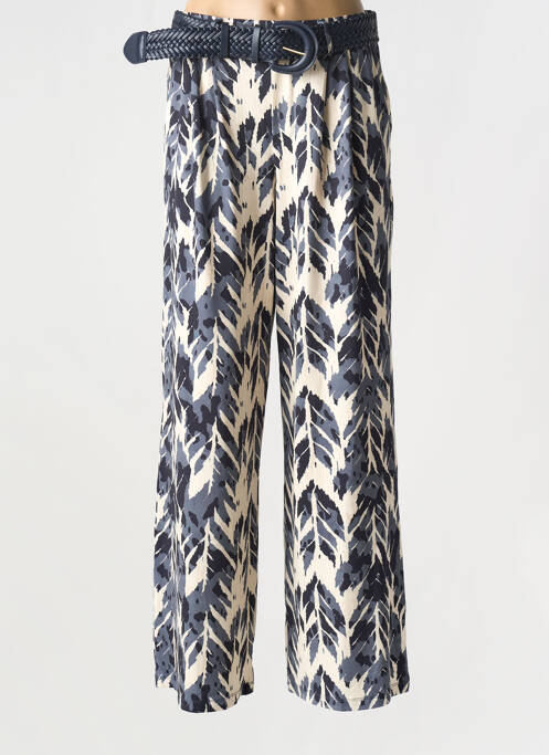 Pantalon droit bleu K-DESIGN pour femme