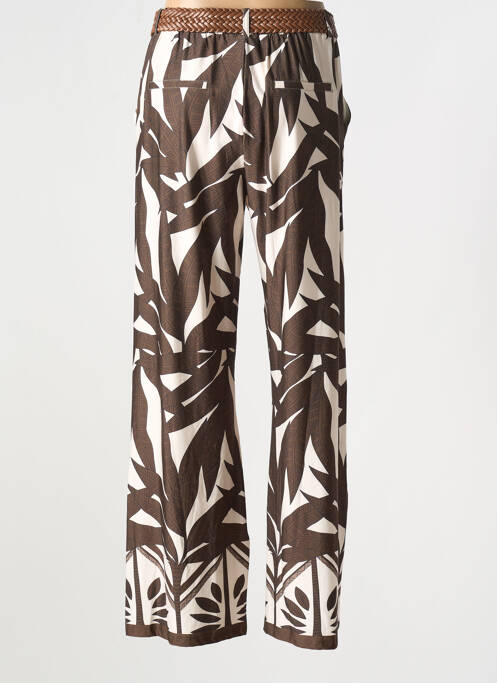 Pantalon droit marron K-DESIGN pour femme