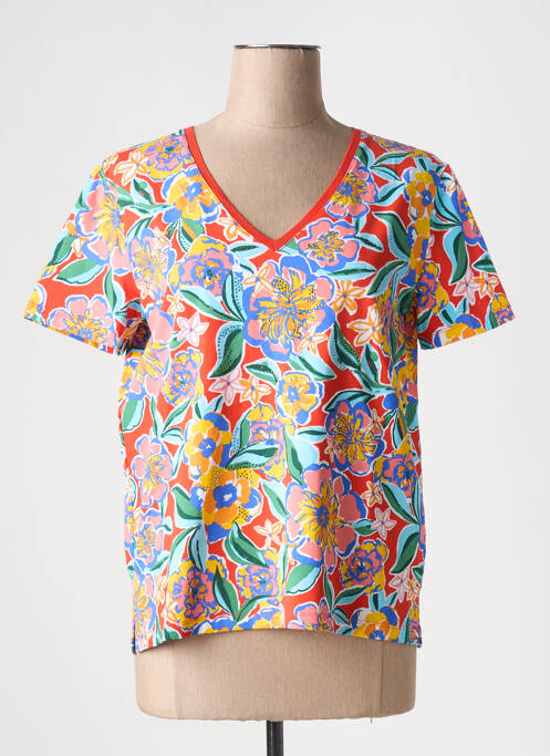 T-shirt orange LEO & UGO pour femme