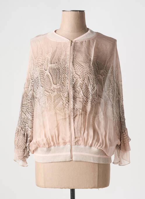 Veste casual rose TRICOT CHIC pour femme