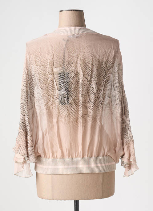 Veste casual rose TRICOT CHIC pour femme