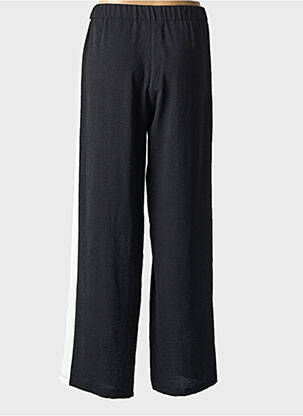 Pantalon droit tissage crêpe taille normale noir REVER MILE femme