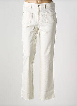 Jeans coupe droite stretch taille normale beige EVA KAYAN femme
