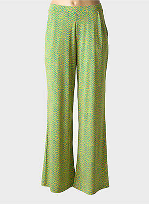 Pantalon large coupe fluide taille normale vert SURKANA femme