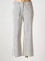 Pantalon 7/8 stretch taille normale beige LOLA CASADEMUNT femme