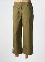 Pantalon 7/8 tissage popeline taille normale vert LOLA CASADEMUNT femme