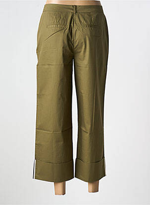 Pantalon 7/8 tissage popeline taille normale vert LOLA CASADEMUNT femme