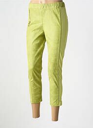 Legging tissage suedine taille normale vert ELLY ITALIA femme