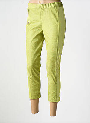 Legging tissage suedine taille normale vert ELLY ITALIA femme