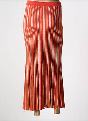 Jupe longue taille haute orange SURKANA femme