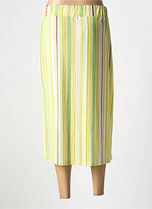 Jupe mi-longue stretch jaune SCORZZO femme