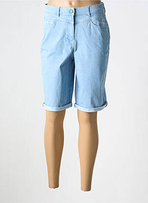 Bermuda coupe droite taille normale bleu RECOVER C.C. femme