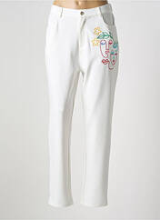 Pantalon slim beige LEO & UGO pour femme seconde vue