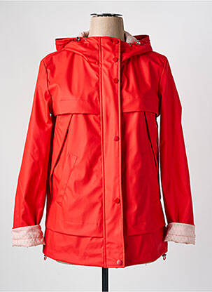 Imperméable poches a capuche rouge JULIE GUERLANDE femme