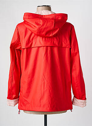 Imperméable manches longues a capuche rouge JULIE GUERLANDE femme
