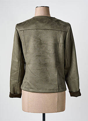 Veste casual tissage suedine vert JULIE GUERLANDE femme