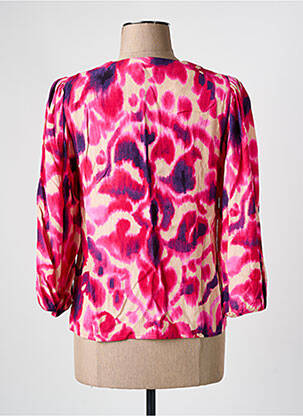 Blouse imprimé fleurs manches 3/4 rose JULIE GUERLANDE femme