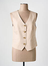 Gilet sans manche poches beige C'EST BEAU LA VIE femme