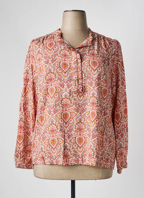 Blouse imprimé fleurs manches longues rose C'EST BEAU LA VIE femme