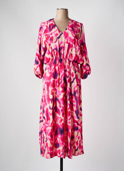 Robe longue rose JULIE GUERLANDE pour femme