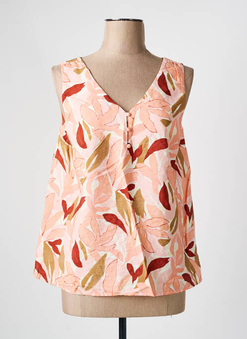 Top orange C'EST BEAU LA VIE pour femme