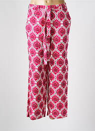 Pantalon droit tissage popeline taille normale rose C'EST BEAU LA VIE femme