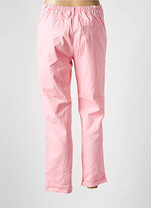 Pantalon chino tissage popeline taille normale rose HAPPY femme