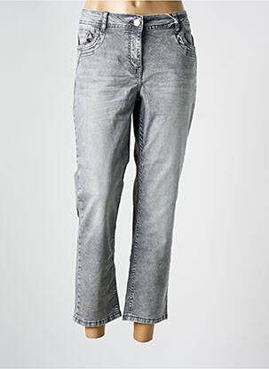 Jeans coupe droite stretch taille normale gris CECIL femme