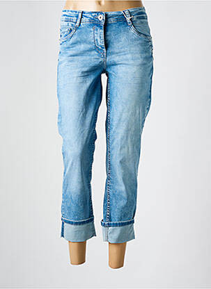 Pantacourt coupe droite taille normale bleu CECIL femme