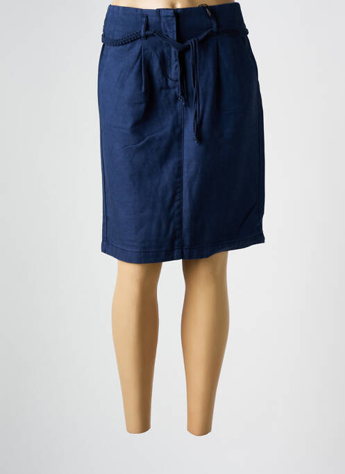 Jupe mi-longue bleu JULIE GUERLANDE pour femme
