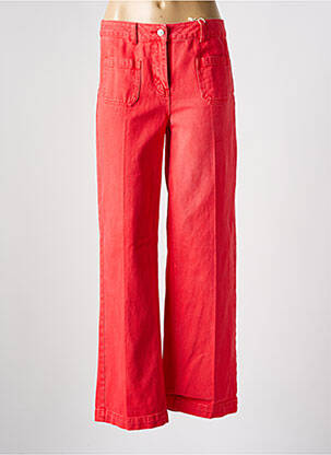 Jeans coupe large stretch taille normale rouge C'EST BEAU LA VIE femme