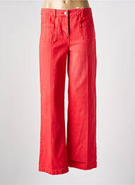 Jeans coupe large stretch taille normale rouge C'EST BEAU LA VIE femme
