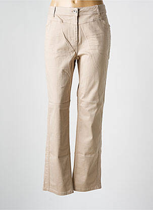 Pantalon slim tissage popeline taille normale beige CECIL femme
