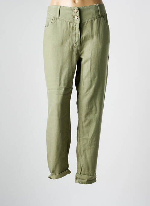 Jeans coupe droite vert C'EST BEAU LA VIE pour femme