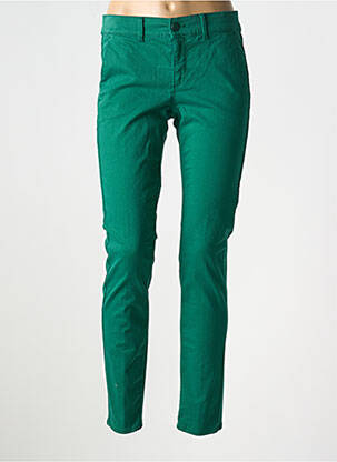 Pantalon chino taille basse taille basse vert fonce HAPPY femme