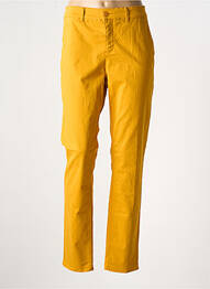 Pantalon chino taille basse taille basse jaune HAPPY femme