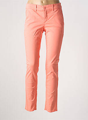 Pantalon chino taille basse taille basse orange HAPPY femme