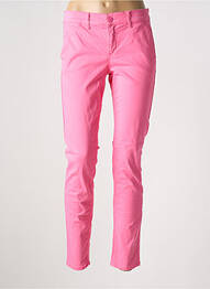 Pantalon chino taille basse taille basse rose HAPPY femme