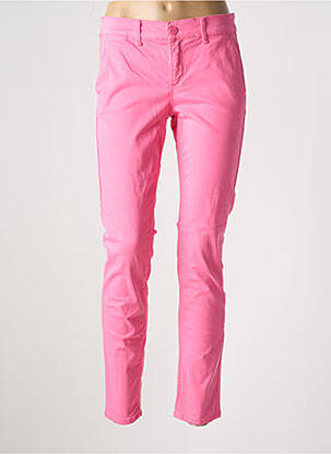 Pantalon chino taille basse taille basse rose HAPPY femme
