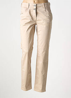 Pantalon slim taille basse taille basse beige CECIL femme